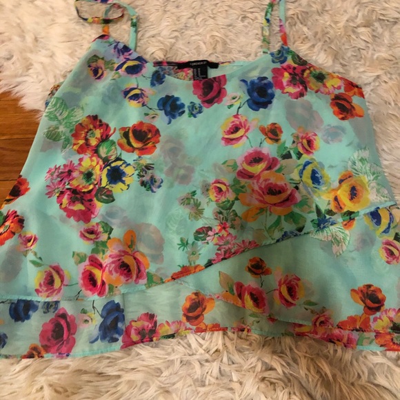 3 forever floral red cami tank tops spaghetti S - Picture 8 of 8